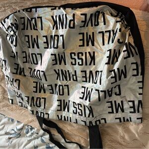 Victoria's Secret Black and Silver Tote Bag